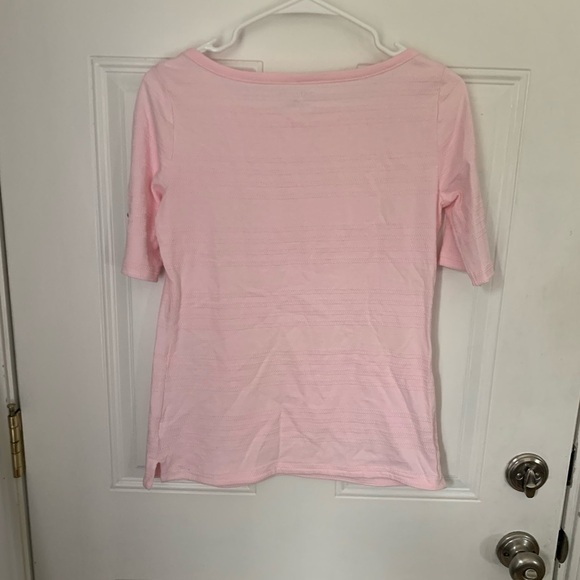 Talbots Light Pink Short Sleeve Top - Picture 4 of 4